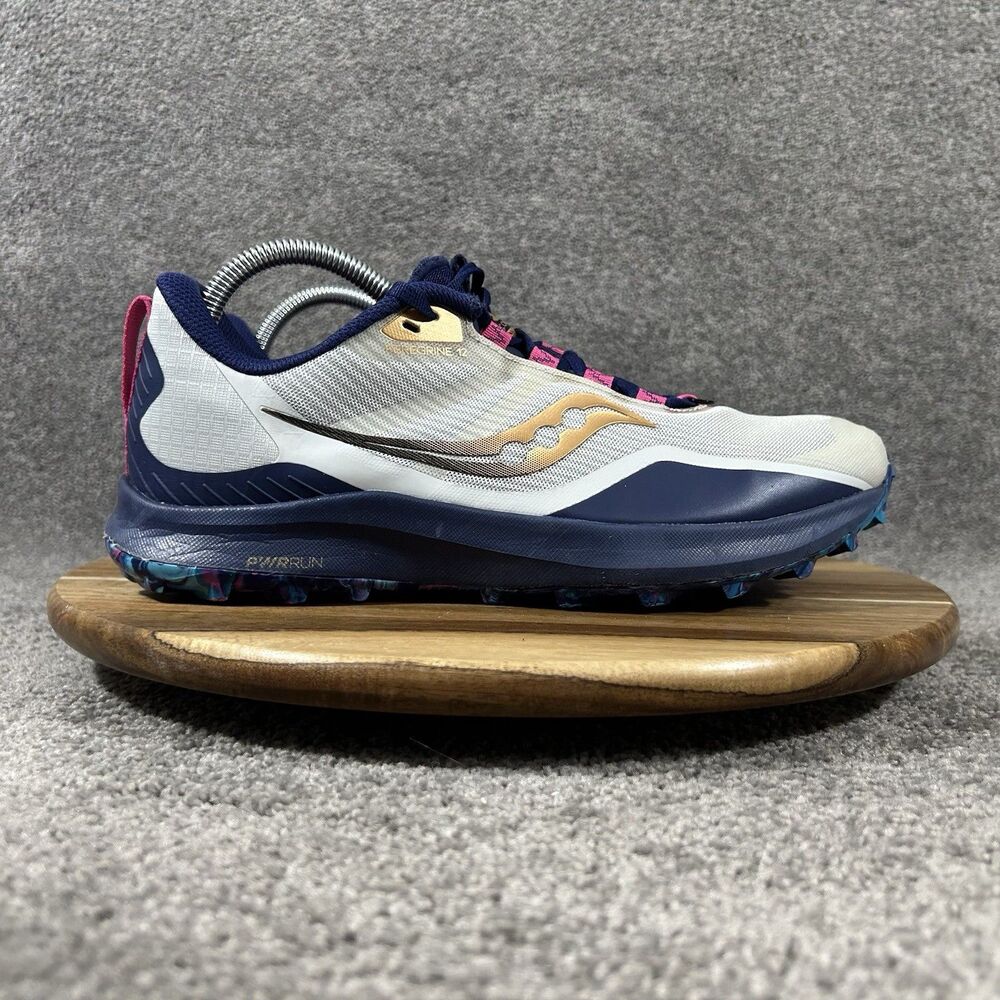 Saucony Peregrine 12 Women’s Sz 10 Prospect Glass Blue Trail Running Shoes Used